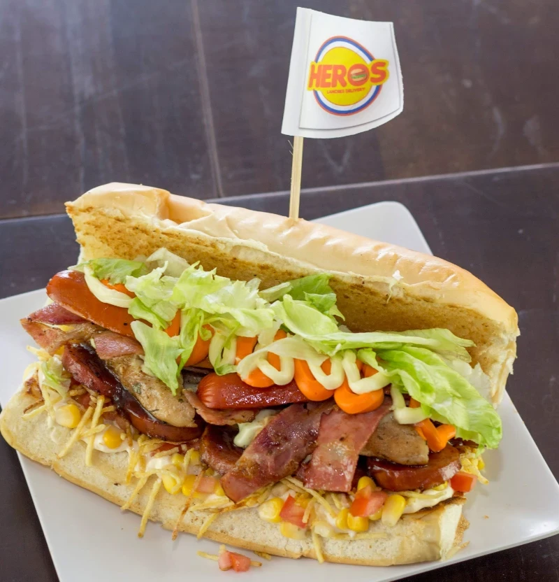 Mega hot dog pão 20cm